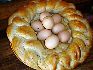 Eggs in bread nest