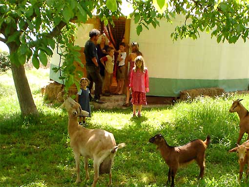 Children at the Yurt Classroom of Steiner Teacher Nicky Harvey